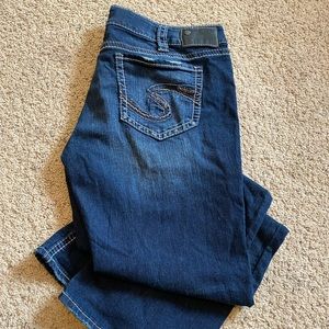 Silver jeans, worn once. 36x33